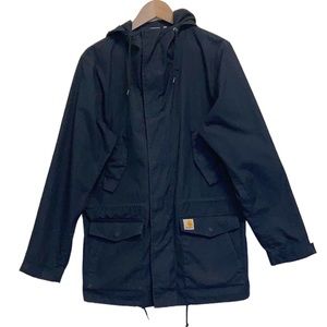 Carhartt Work in Progress Blue Battle Parka Size Large Hooded Utility Jacket WIP